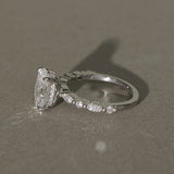1.5 CT Oval Lab Grown Diamond Pave Style Engagement Ring