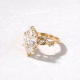 3 CT Nature Inspired Marquise Lab Grown Diamond Engagement Ring