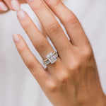 4.60 CT Radiant Solitaire Hidden Halo Moissanite Engagement Ring 5