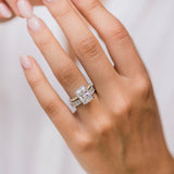 4.60 CT Radiant Solitaire Hidden Halo Moissanite Engagement Ring 5