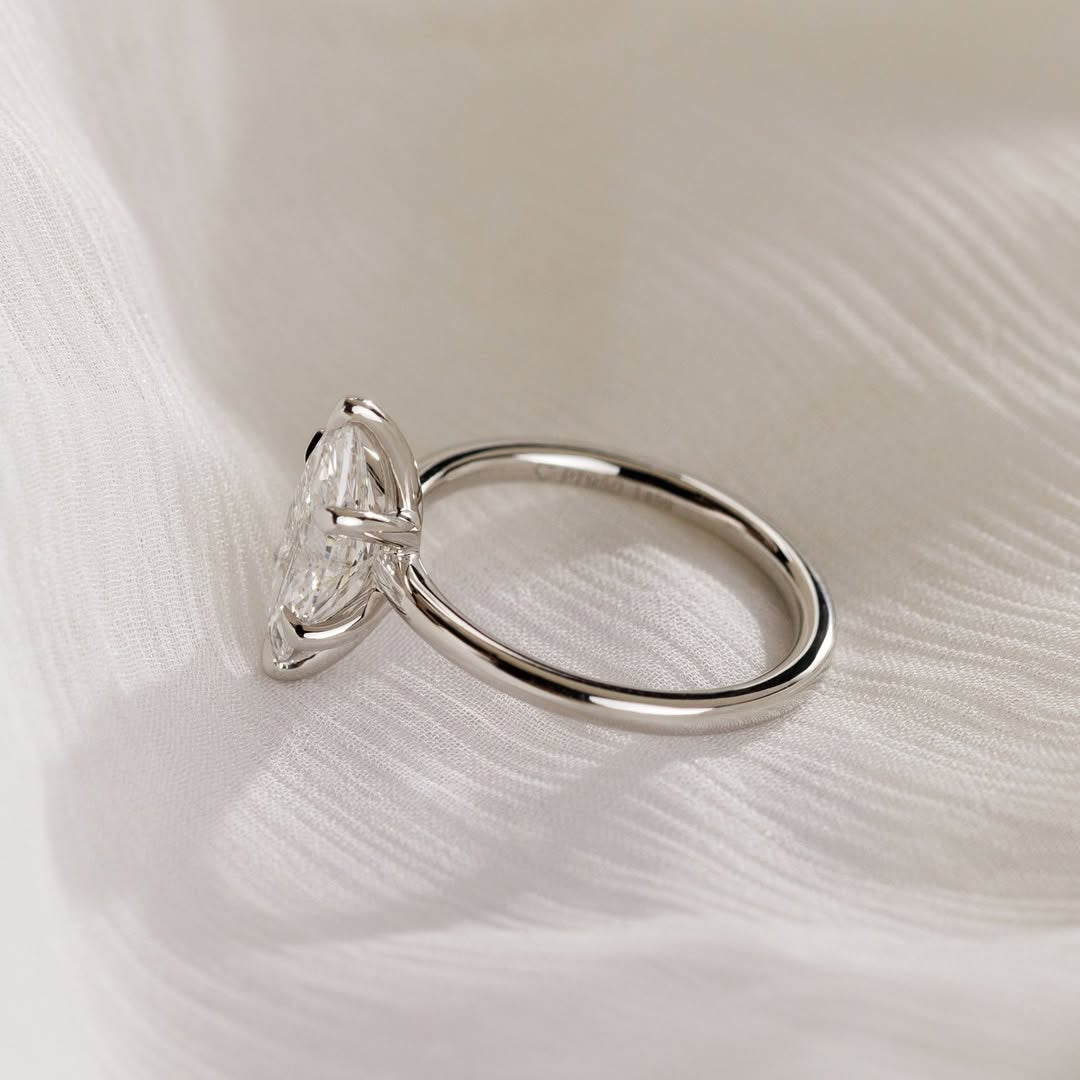 2.0 CT Marquise⁠  Lab Grown Diamond Solitaire Style Engagement Ring