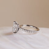 2.57 CT Radiant Lab Grown Diamond Pave Style Engagement Ring