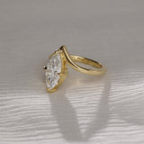 2.0 CT Marquise  Lab Grown Diamond Unique Style Engagement Ring