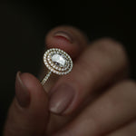 Oval Double Halo Lab Grown Diamond Engagement Ring