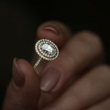 Oval Double Halo Lab Grown Diamond Engagement Ring