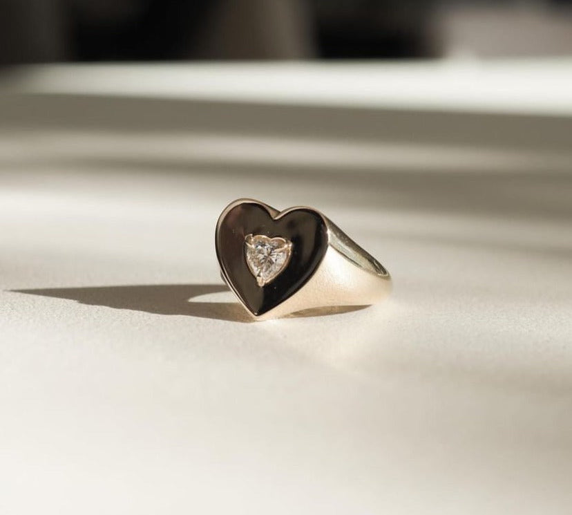 Stunning 0.5 CT Heart Moissanite Engagement Ring With Solitaire Design