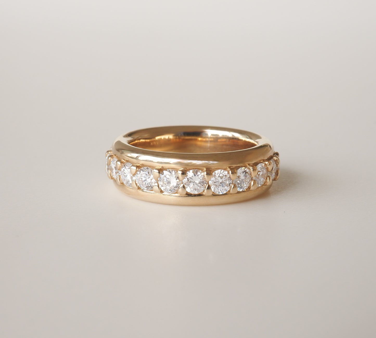 Stunning 2.20 TCW Round Moissanite Stones Full Eternity Wedding Bands