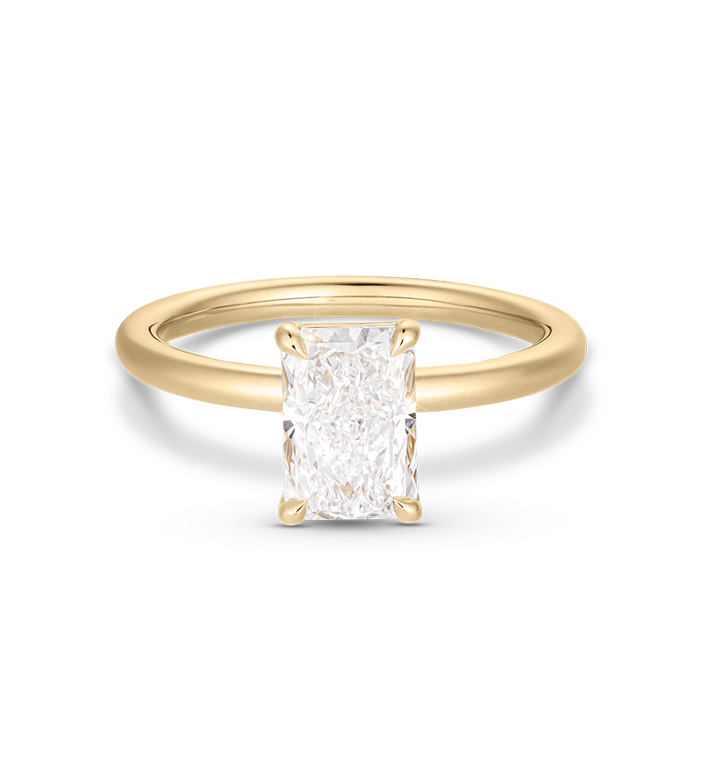 2.09 CT Radiant Solitaire Lab Grown Diamond Engagement Ring