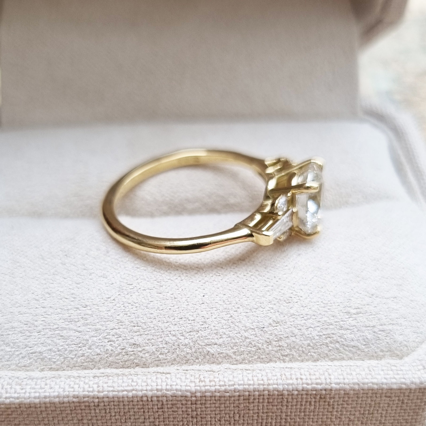 Round Cluster Lab Grown Diamond Engagement Ring