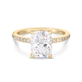 2.52 CT Elongated Cushion Pave Engagement Ring
