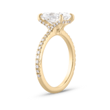 2.52 CT Elongated Cushion Pave Engagement Ring