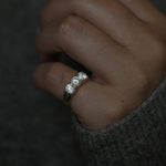 1.50 CT Round Three Stones Lab Grown Diamond Wedding Band