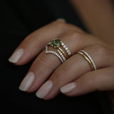 0.55 CT Round Half Eternity Lab Grown Diamond Wedding Band