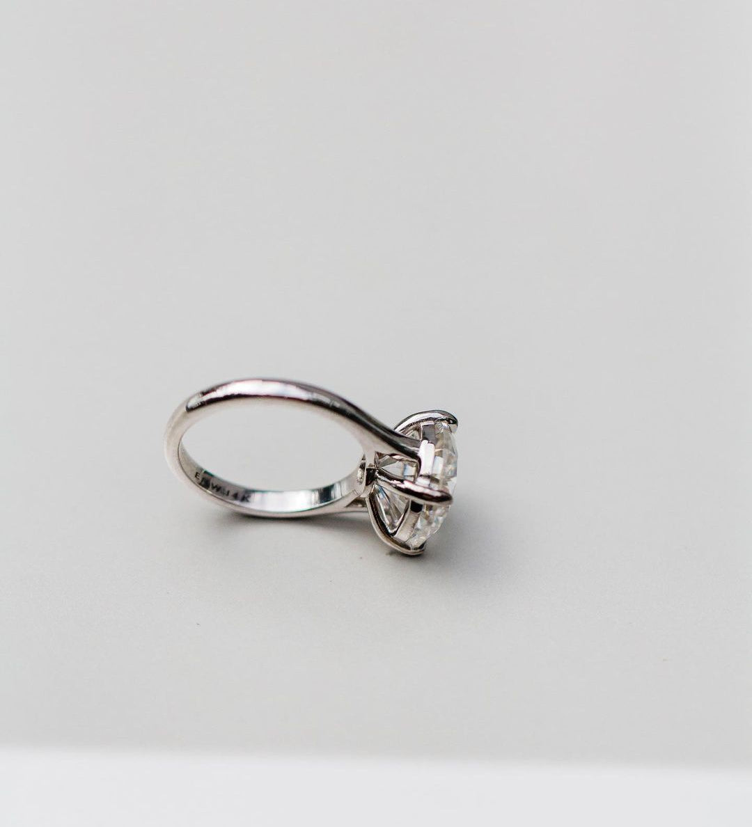4.11 CT Round Solitaire Moissanite Engagement Ring 3