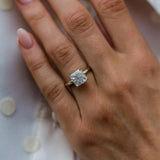 3.10 CT Square Crushed Ice Radiant Solitaire Moissanite Engagement Ring 2