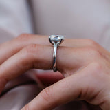 4.11 CT Round Solitaire Moissanite Engagement Ring 4