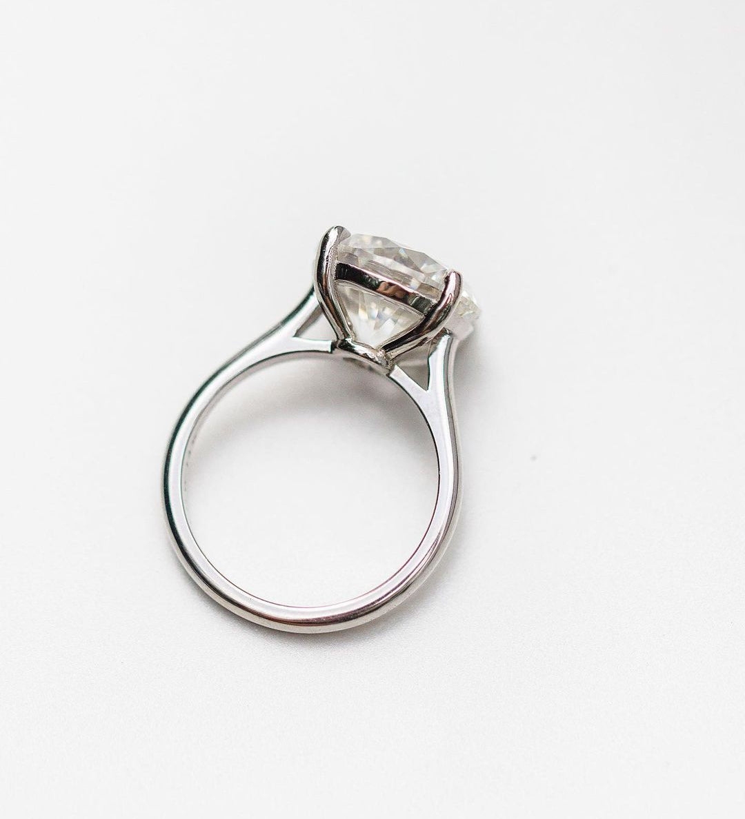 4.11 CT Round Solitaire Moissanite Engagement Ring 2