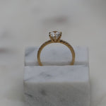 Round Cut Pave Lab Grown Diamond Engagement Ring