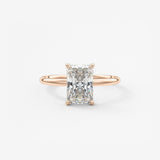 Radiant Hidden Halo Lab Grown Diamond Engagement Ring