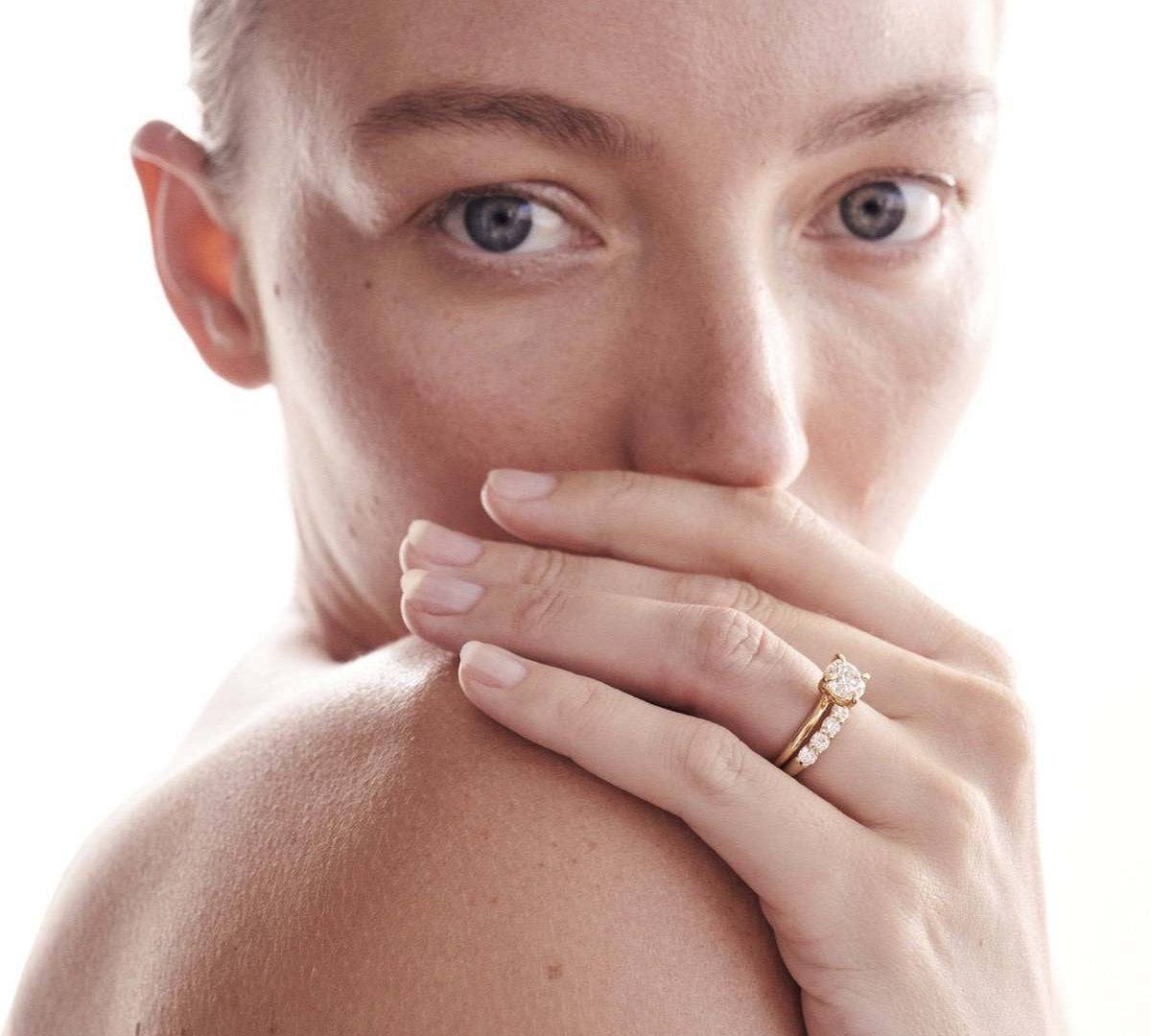 Stunning 0.5 TCW Round Moissanite Stones Half Eternity Wedding Band