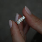 1.50 CT Round Three Stones Lab Grown Diamond Wedding Band