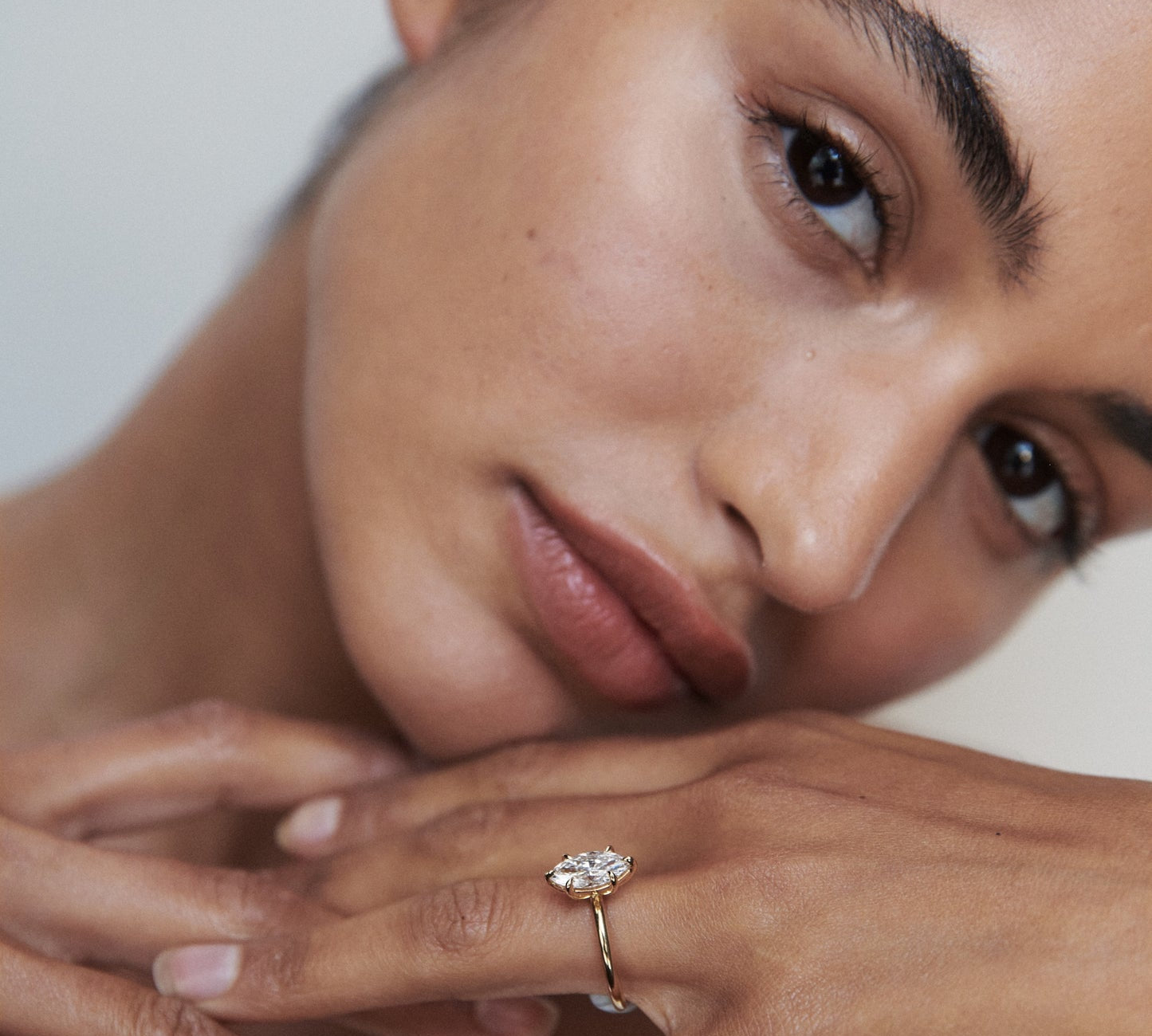 Stunning 1 CT Marquise Moissanite Engagement Ring with Solitaire Design