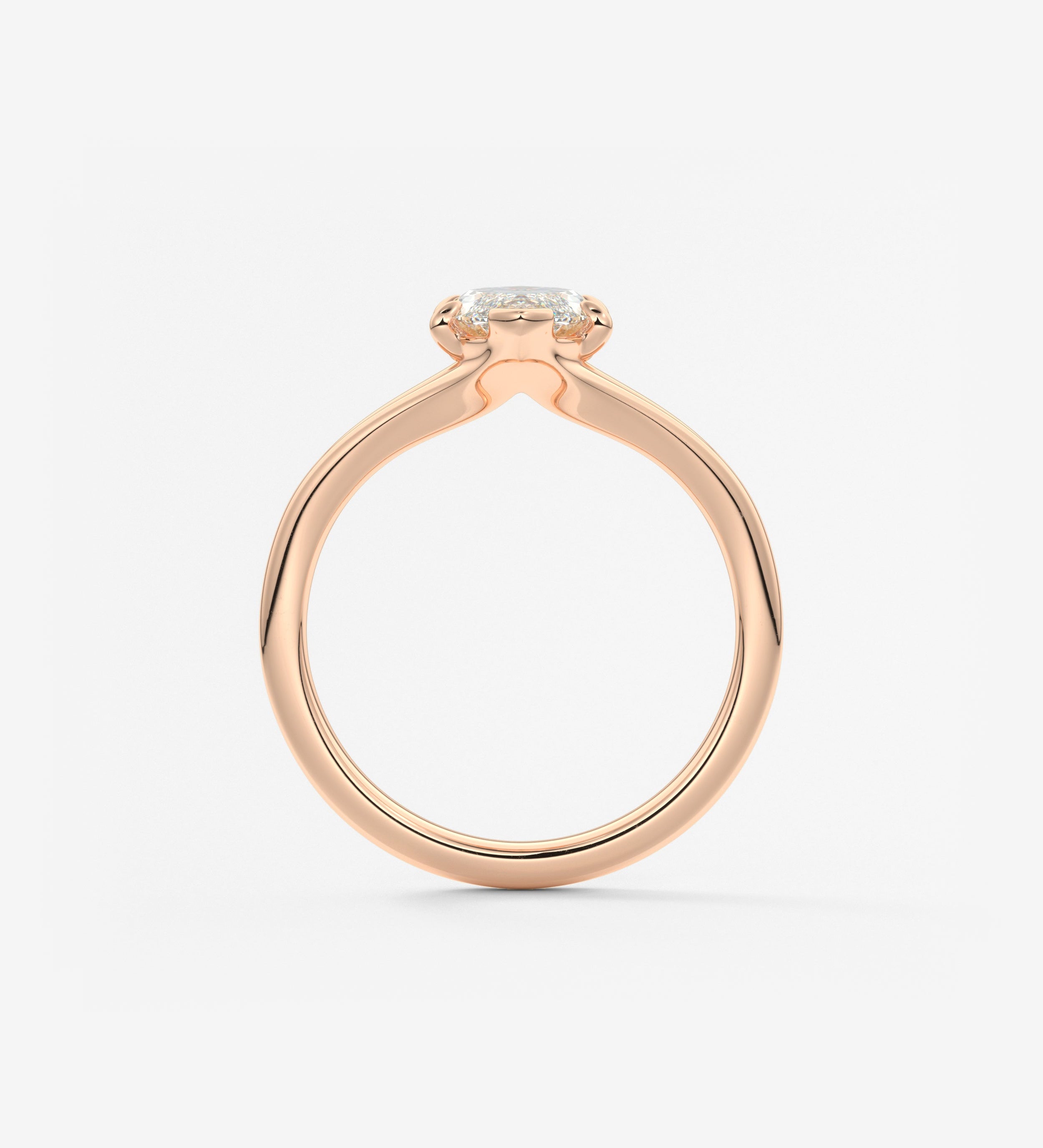 Marquise Split Shank Lab Grown Diamond Engagement Ring