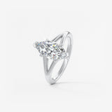 Marquise Split Shank Lab Grown Diamond Engagement Ring