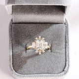 Stunning 1.0 - 2.0 CT Emerald Moissanite Engagement Ring With Cluster Design 10