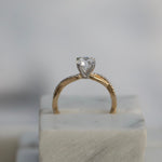 Round Cut Twisted Shank Pave Lab Grown Diamond Engagement Ring