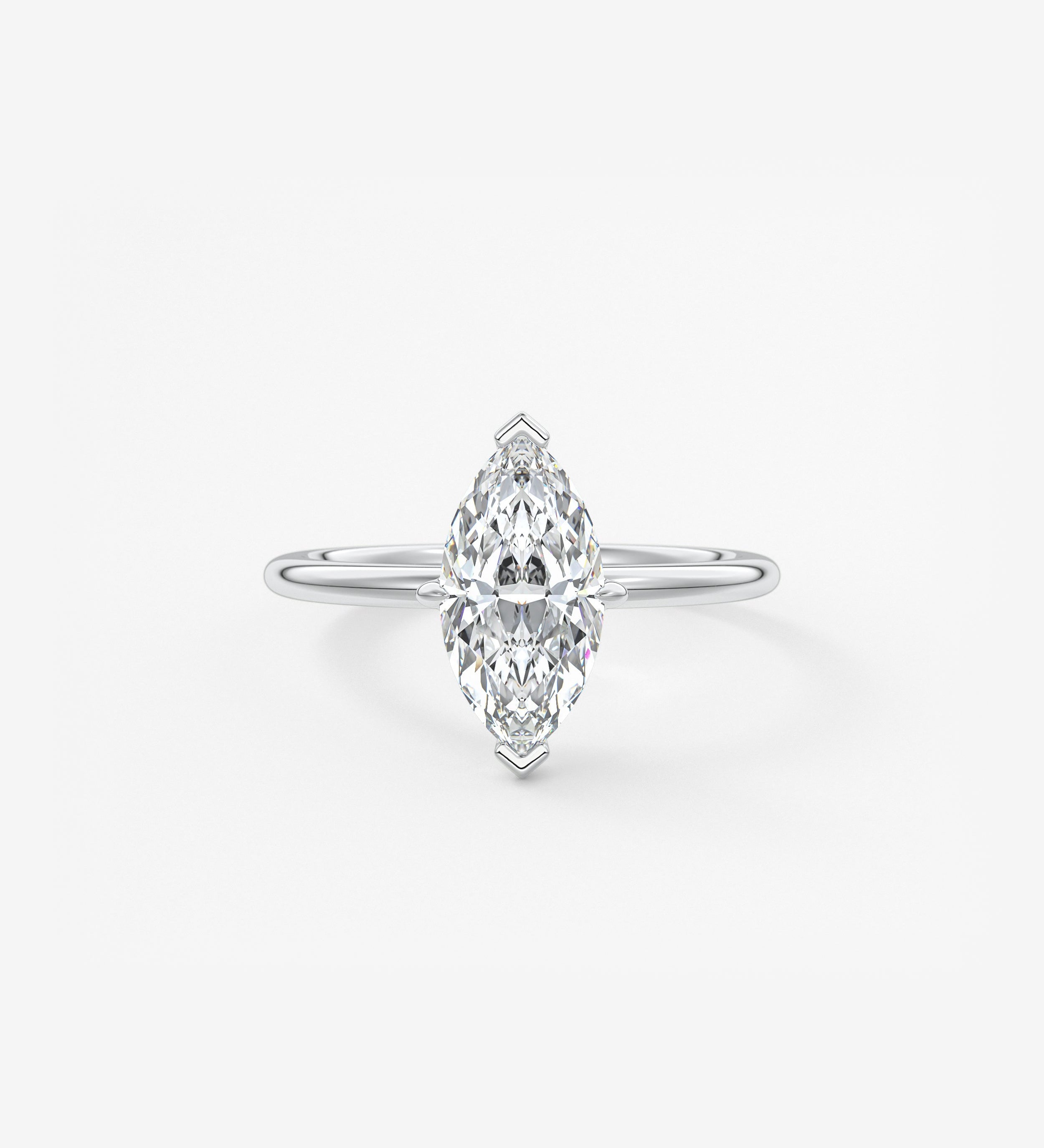 Marquise Solitaire Lab Grown Diamond Engagement Ring