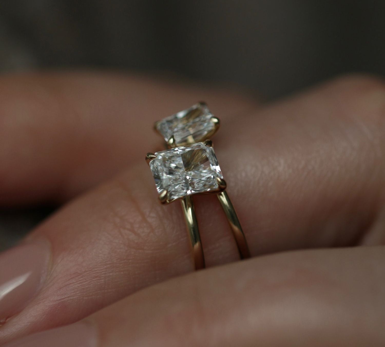 Radiant Solitaire Lab Grown Diamond Engagement Ring