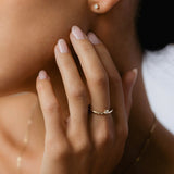 Stunning 0.2 CT Round Moissanite Engagement Ring with Solitaire Design