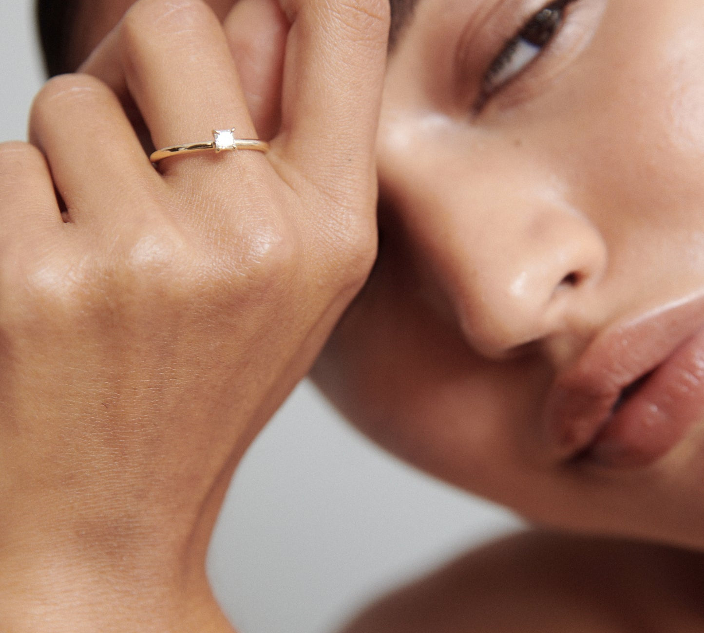 Stunning 0.2 CT Princess Moissanite Engagement Ring with Solitaire Design