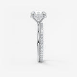 Round Hidden Halo Lab Grown Diamond Engagement Ring