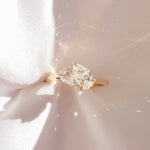 1.5 TCW Pear Two Stone Moissanite Engagement Ring