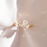1.5 TCW Pear Two Stone Moissanite Engagement Ring