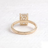 2 CT Hidden Halo Radiant Lab Grown Diamond Engagement Ring