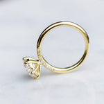 2.10 CT Rose Round Solitaire Moissanite Engagement Ring 5