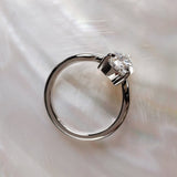 2.0 CT Pear⁠ Lab Grown Diamond solitaire Style Engagement Ring
