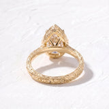 3 CT Vintage Pear Lab Grown Diamond Engagement Ring