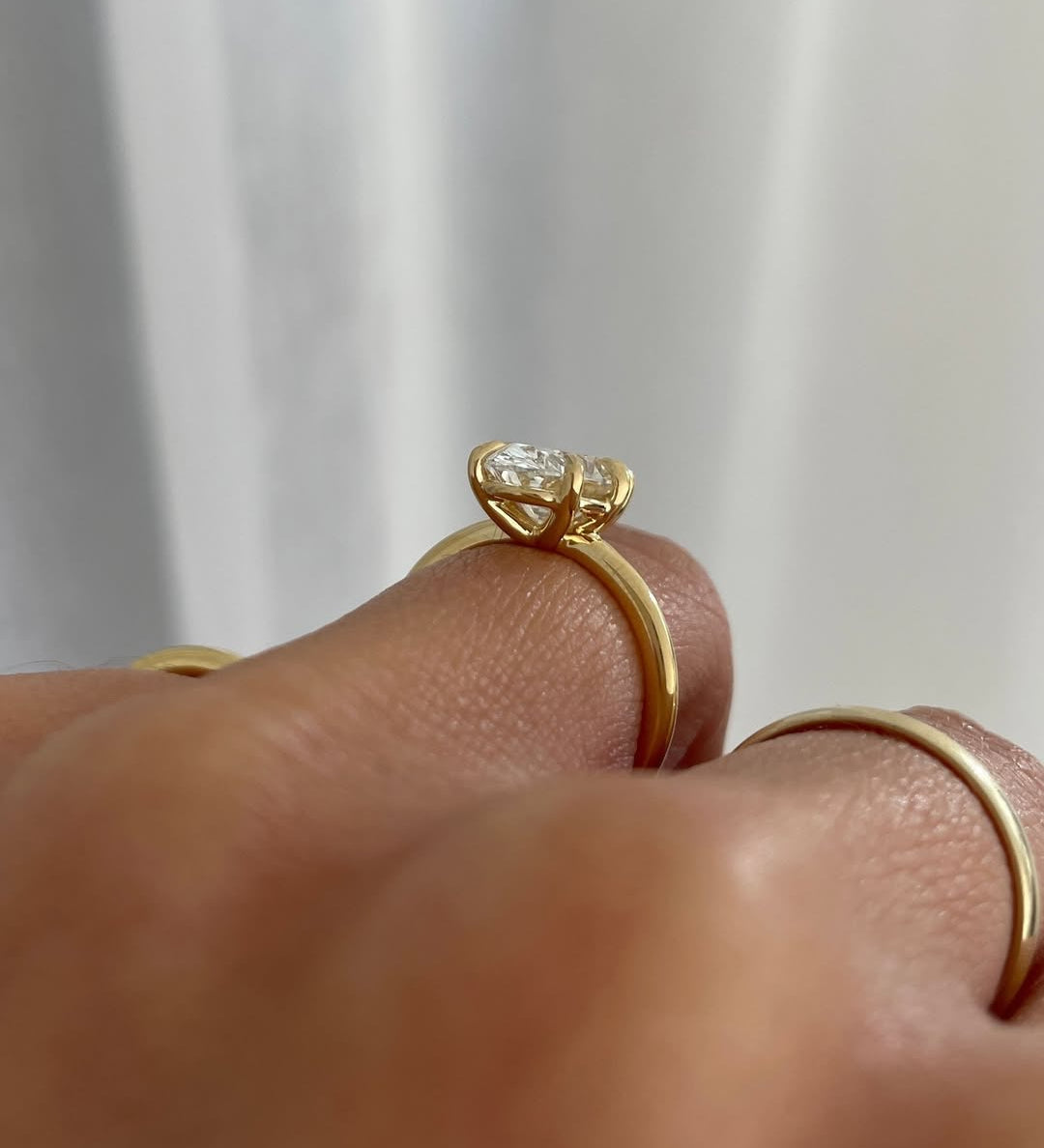 2.68 CT Oval CVD Lab Grown Diamond Solitaire Style Engagement Ring