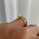 2.68 CT Oval CVD Lab Grown Diamond Solitaire Style Engagement Ring
