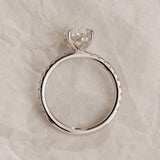 2.0 CT Oval Lab Grown Diamond Pave Style Engagement Ring