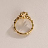 1.5 CT Round⁠ Lab Grown Diamond Cluster Style Engagement Ring