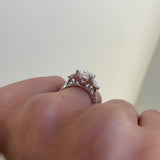 2.0 CT Cushion Lab Grown Diamond Pave Style Engagement Ring