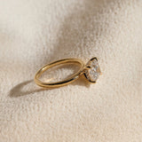 1.25 CT Cushion Lab Grown Diamond Hidden Halo Style Engagement Ring