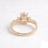2 CT Vintage Oval Lab Grown Diamond Engagement Ring