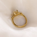 1.50 CT Emerald Lab Grown Diamond Three Stone Style Engagement Ring