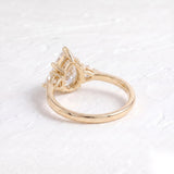 1.5 CT Three Stone Pear Lab Grown Diamond Engagement Ring